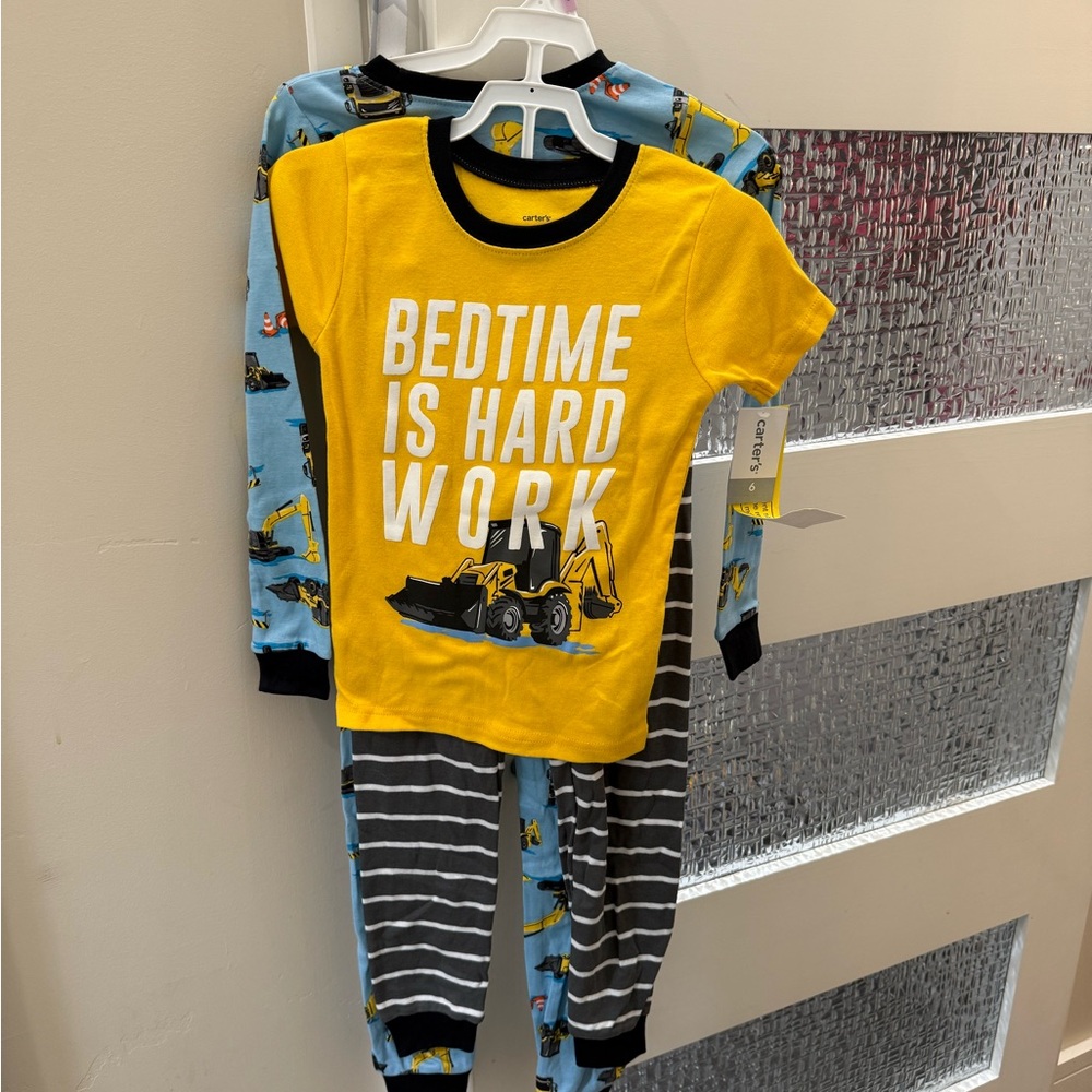 NWT Carter's Yellow and Blue Pajama Set for Cozy Nights